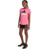 imageadidas Girls Short Sleeve Scoop Neck Tee TShirtPulse Magenta