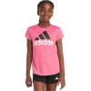 imageadidas Girls Short Sleeve Scoop Neck Tee TShirtPulse Magenta