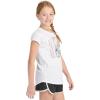 imageadidas Girls Short Sleeve Scoop Neck Tee TShirtWhite Floral