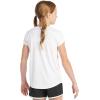 imageadidas Girls Short Sleeve Scoop Neck Tee TShirtWhite Twocolor Logo