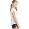 imageadidas Girls Short Sleeve Scoop Neck Tee TShirtWhite Twocolor Logo