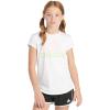 imageadidas Girls Short Sleeve Scoop Neck Tee TShirtWhite Twocolor Logo