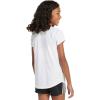 imageadidas Girls Short Sleeve Scoop Neck Tee TShirtWhite With Light Blue