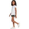 imageadidas Girls Short Sleeve Scoop Neck Tee TShirtWhite With Light Blue