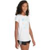 imageadidas Girls Short Sleeve Scoop Neck Tee TShirtWhite With Light Blue