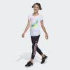 imageadidas Girls Short Sleeve Scoop Neck Tee TShirtWhite With Multicolor