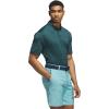 imageadidas Golf Mens Standard Ultimate365 Dash Stripe Polo ShirtAurora IvyPure Teal