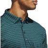 imageadidas Golf Mens Standard Ultimate365 Dash Stripe Polo ShirtAurora IvyPure Teal