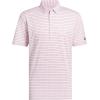imageadidas Golf Mens Standard Ultimate365 Dash Stripe Polo ShirtClear PinkBlack