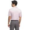 imageadidas Golf Mens Standard Ultimate365 Dash Stripe Polo ShirtClear PinkBlack