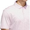 imageadidas Golf Mens Standard Ultimate365 Dash Stripe Polo ShirtClear PinkBlack