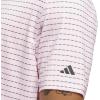 imageadidas Golf Mens Standard Ultimate365 Dash Stripe Polo ShirtClear PinkBlack