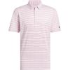 imageadidas Golf Mens Standard Ultimate365 Dash Stripe Polo ShirtClear PinkBlack