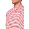 imageadidas Golf Mens Standard Ultimate365 Dash Stripe Polo ShirtClear PinkBlack