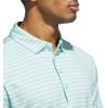 imageadidas Golf Mens Standard Ultimate365 Dash Stripe Polo ShirtSemi Flash AquaMint Tone