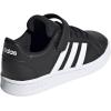 imageadidas Kids Grand Court SneakerBlackWhiteWhite Hook and Loop
