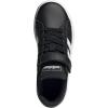 imageadidas Kids Grand Court SneakerBlackWhiteWhite Hook and Loop