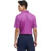 imageadidas Mens ULTIMATE365 Feather Print Polo ShirtLucid Pink  Dusky Petrol