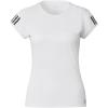 imageadidas Womens 3Stripes Club TeeWhiteMatte SilverBlack