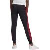 imageadidas Womens Essentials 3 Stripes PantBlackPower Pink