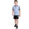 imageadidas Boys Short Sleeve 3Stripe Soccer Tee Shirt and Short SetHalo Silver
