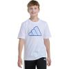 imageadidas Boys Short Sleeve Tiger Camo Bos Cotton Tee T ShirtWhite With Blue
