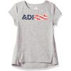 imageadidas Girls Short Sleeve Graphic Tee ShirtsGreyRed