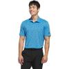 imageadidas Mens Ultimate365 Mesh Print Climacool PoloLucid Ray Blue