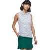 imageadidas Womens Ultimate365 Printed Ottoman Sleeveless PoloCollegiate Green