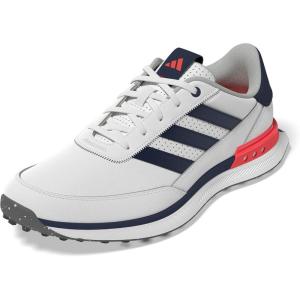 imageAdidas Mens S2g Spikeless Leather 24 Golf ShoesFootwear WhiteCollegiate NavyLucid Red