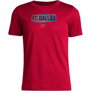 imageAdidas Unisex Kids Fc Dallas MLS Short Sleeve TShirtRed Fc Dallas