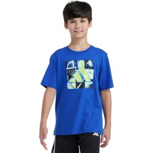 imageadidas Boys Short Sleeve Tiger Camo Bos Cotton Tee T ShirtTeam Royal Blue