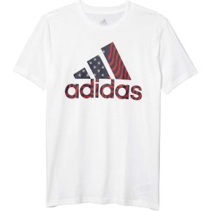 imageadidas Boys Short Sleeve Tiger Camo Bos Cotton Tee T ShirtUsa Tee White