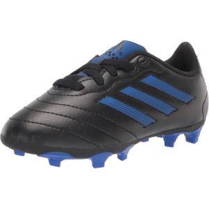 imageadidas ChildUnisex Goletto VII Firm Ground Soccer Cleats  Kids Soccer ShoeBlackTeam Royal BlueBlack
