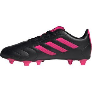 imageadidas ChildUnisex Goletto VII Firm Ground Soccer Cleats  Kids Soccer ShoeBlackTeam Shock PinkBlack