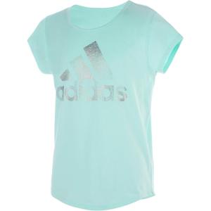 imageadidas Girls Short Sleeve Scoop Neck Tee TShirtClear Mint