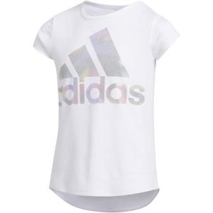 imageadidas Girls Short Sleeve Scoop Neck Tee TShirtWhite
