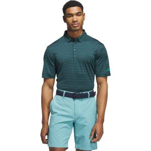 imageadidas Golf Mens Standard Ultimate365 Dash Stripe Polo ShirtAurora IvyPure Teal