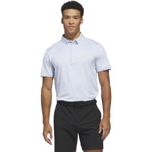 imageadidas Golf Mens Standard Ultimate365 Dash Stripe Polo ShirtCrystal Sky  White
