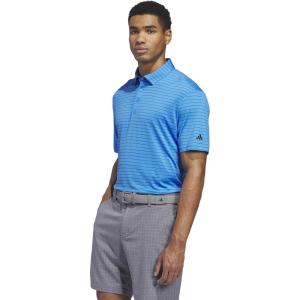 imageadidas Golf Mens Standard Ultimate365 Dash Stripe Polo ShirtLucid Ray Blue  Black