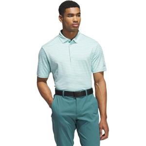 imageadidas Golf Mens Standard Ultimate365 Dash Stripe Polo ShirtSemi Flash AquaMint Tone
