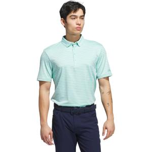 imageadidas Golf Mens Standard Ultimate365 Dash Stripe Polo ShirtWhiteLime Burst