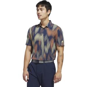 imageadidas Golf Mens ULTIMATE365 Tour Cool Feel Print Polo SHSemi Ice Tangerine