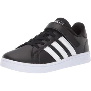 imageadidas Kids Grand Court SneakerBlackWhiteWhite Hook and Loop