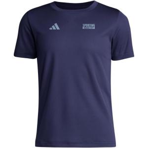 imageadidas Kids Sporting Kansas City PreGame Short Sleeve TShirtTeam Navy BlueSporting Kansas City