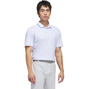 imageadidas Mens ULTIMATE365 Feather Print Polo ShirtWhite  Crystal Sky