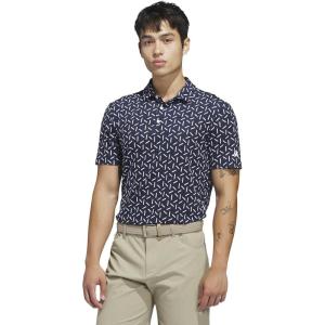 imageadidas Mens Ultimate365 Mesh Print Climacool PoloCollegiate Navy