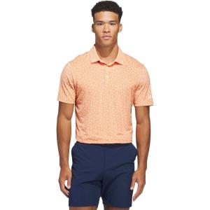 imageadidas Mens Ultimate365 Mesh Print Climacool PoloDusky Orange