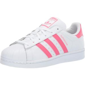 imageadidas Originals Unisex Superstar Running Shoe WhiteReal PinkReal Pink 35 Medium US Little Kid