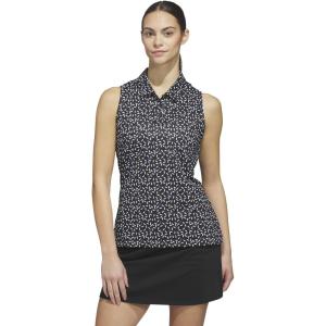 imageadidas Womens Ultimate365 Printed Ottoman Sleeveless PoloBlack